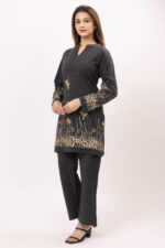 2pc kurti set Charcoal grey - Image 5