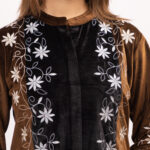 2 pc kurti set Warm coffee-brown and black